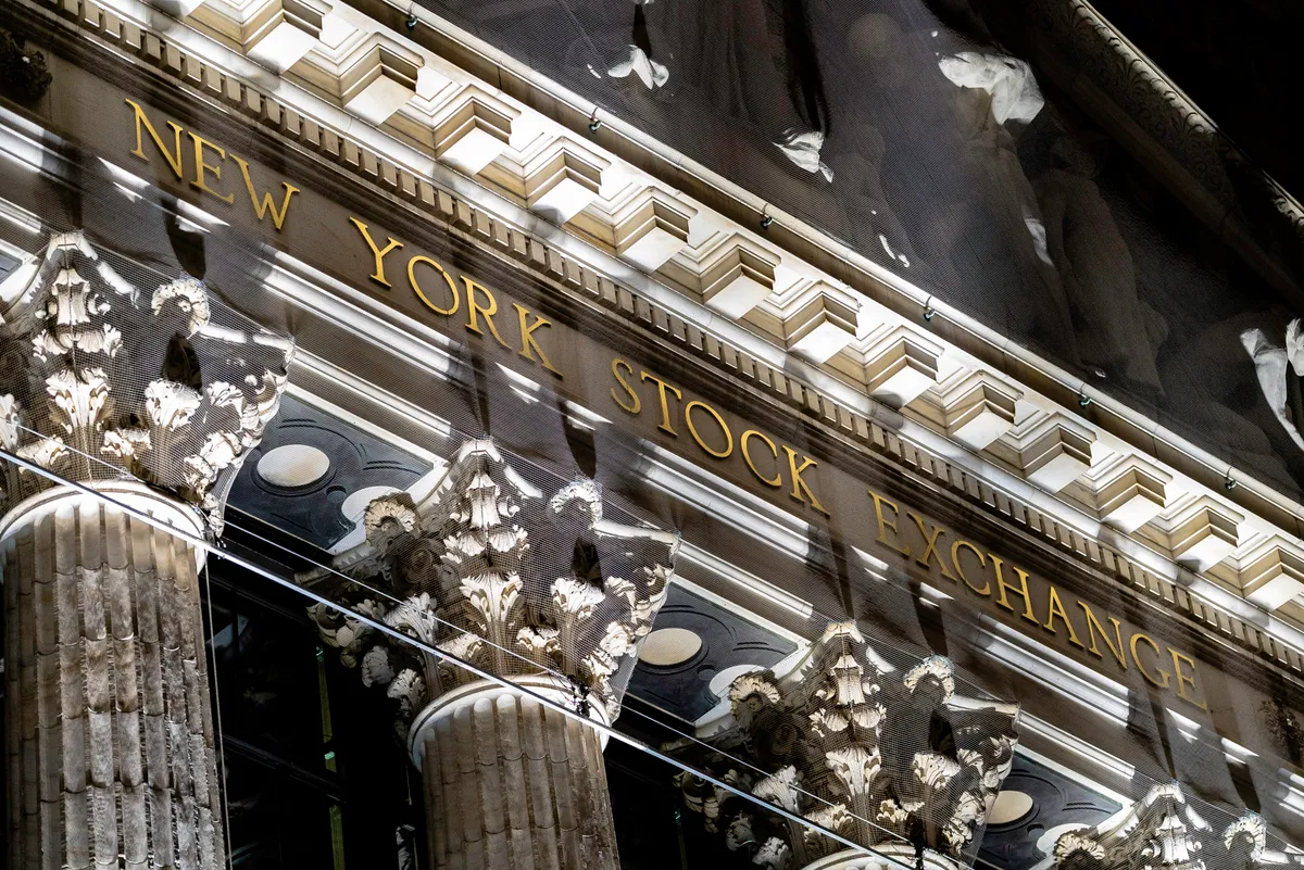 Panneau de la Bourse de New York, sur Broad Street